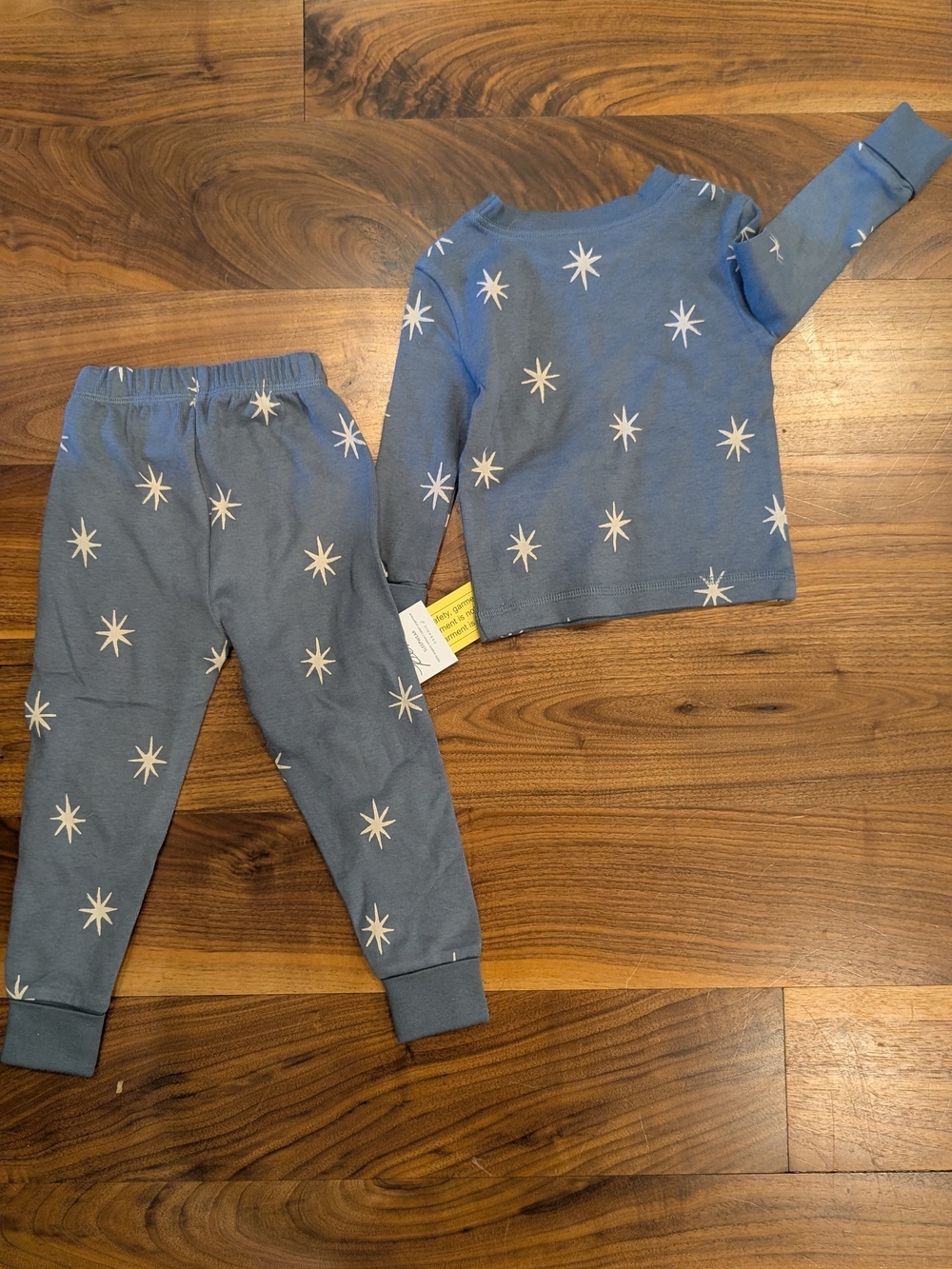 Star Print Kids Pajama Set in Dusty Blue